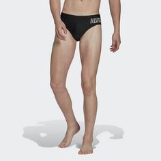 Rückansicht von adidas Lineage Badeslip Herren black-white