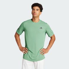Rückansicht von adidas Club Tennisshirt Herren preloved green