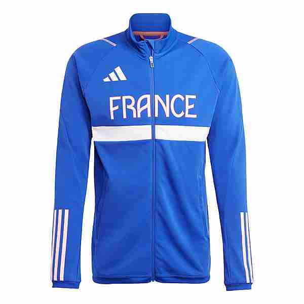adidas Team Frankreich Trainingsjacke Windbreaker Herren Semi Lucid Blue