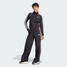 Rückansicht von adidas Teamsport Trainingsanzug Damen black-white