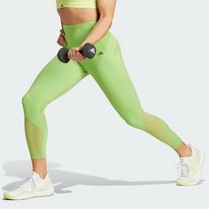 Rückansicht von adidas TAILORED HIIT TRAINING 7/8-Tights Damen semi lucid lime