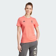 Rückansicht von adidas Team Deutschland T-Shirt T-Shirt Damen Preloved Scarlet