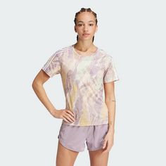 Rückansicht von adidas Move for the Planet AirChill T-Shirt T-Shirt Damen Crystal Sand / Preloved Fig / Semi Green Spark / Oat