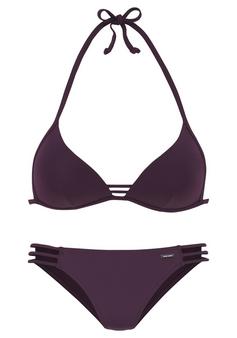 BRUNO BANANI Triangel-Bikini Bikini Set Damen bordeaux