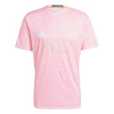 adidas Team Frankreich Training T-Shirt Fanshirt Herren Pink Spark