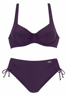 Lascana Bügel-Bikini Bikini Set Damen lila