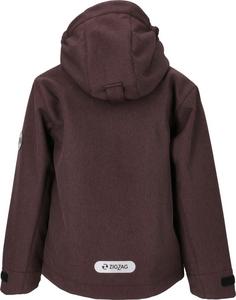 Rückansicht von ZigZag MANONE MELANGE WATERPROOF Softshelljacke Kinder 4241 Fudge