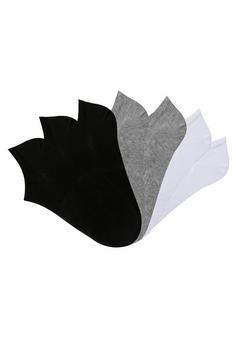 LASCANA Active Sneakersocken Freizeitsocken Damen schwarz weiß hell grau