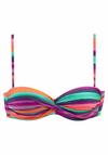 Lascana Bandeau-Bikini-Top Bikini Oberteil Damen - bunt-gestreift