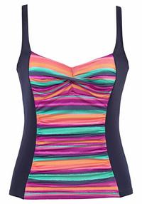 Lascana B&uuml;gel-Tankini-Top Bikini Oberteil Damen - bunt-gestreift