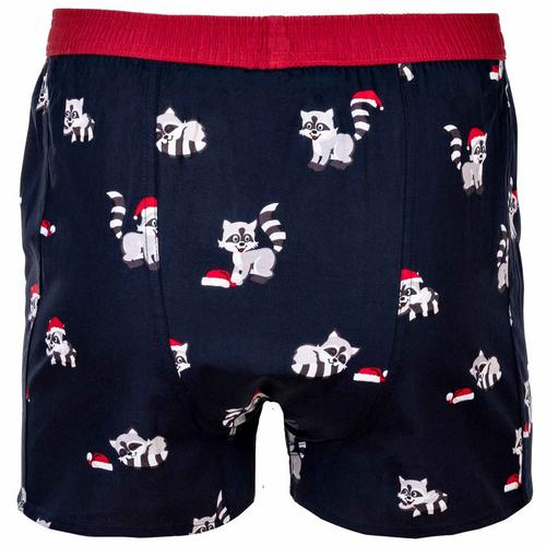 Rückansicht von HAPPY SHORTS Web-Boxershorts Boxershorts Herren Raccoon