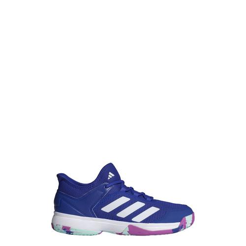 Rückansicht von adidas Ubersonic 4 Kids Tennisschuh Tennisschuhe Kinder Lucid Blue / Cloud White / Purple Burst