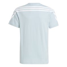 Rückansicht von adidas Future Icons 3-Streifen T-Shirt T-Shirt Kinder Wonder Blue / White