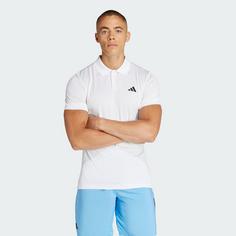 Rückansicht von adidas Tennis FreeLift Poloshirt T-Shirt Herren White