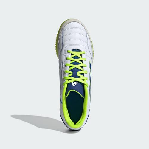 Rückansicht von adidas Top Sala Competition IN Fußballschuh Fußballschuhe Cloud White / Royal Blue / Lucid Lemon