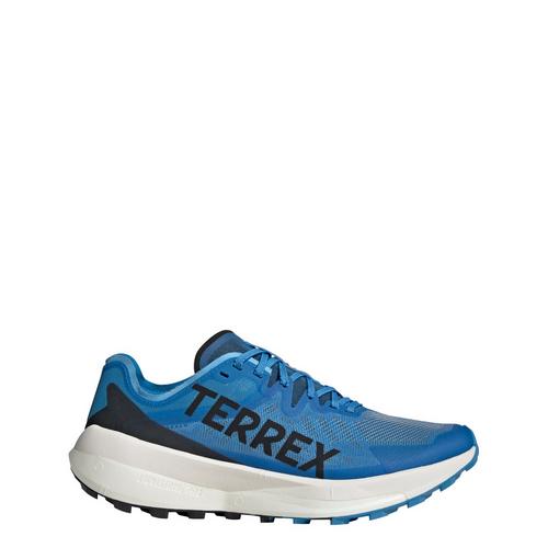 Rückansicht von adidas Terrex Agravic Speed Trailrunning-Schuh Trailrunning Schuhe Pulse Blue / Core Black / Semi Impact Orange