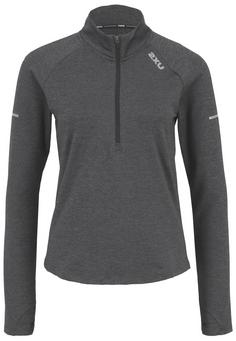 2XU Aero 1/2 Zip Funktionsshirt Damen black-silver reflective