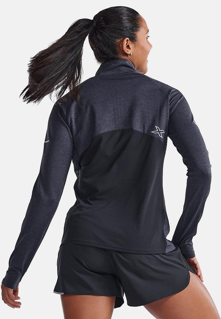 2XU 2XU Aero 1/2 Zip Funktionsshirt Damen - black-silver reflective - 2 | SportScheck