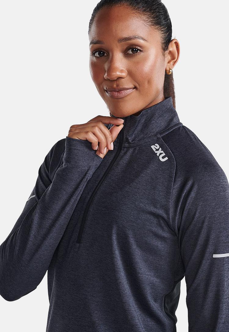 2XU 2XU Aero 1/2 Zip Funktionsshirt Damen - black-silver reflective - 4 | SportScheck