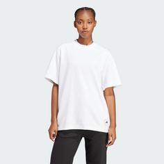 Rückansicht von adidas adidas by Stella McCartney Logo T-Shirt T-Shirt Damen White