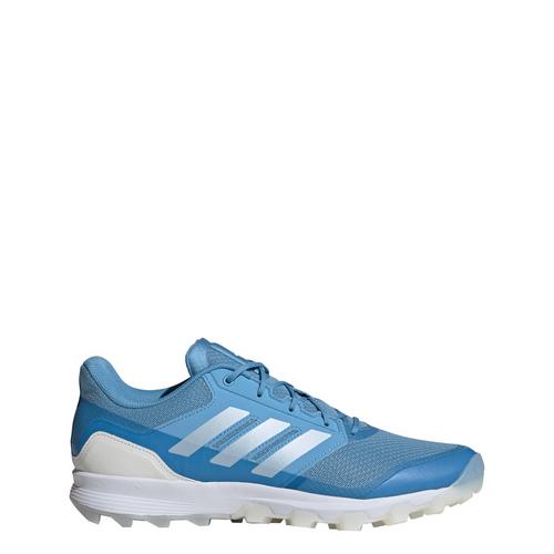 Rückansicht von adidas Flexcloud 2.1 Field Hockeyschuh Sneaker Team Light Blue / Zero Metalic / Cloud White