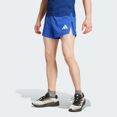 Rückansicht von adidas Team Frankreich Running Split Shorts Laufshorts Herren Semi Lucid Blue