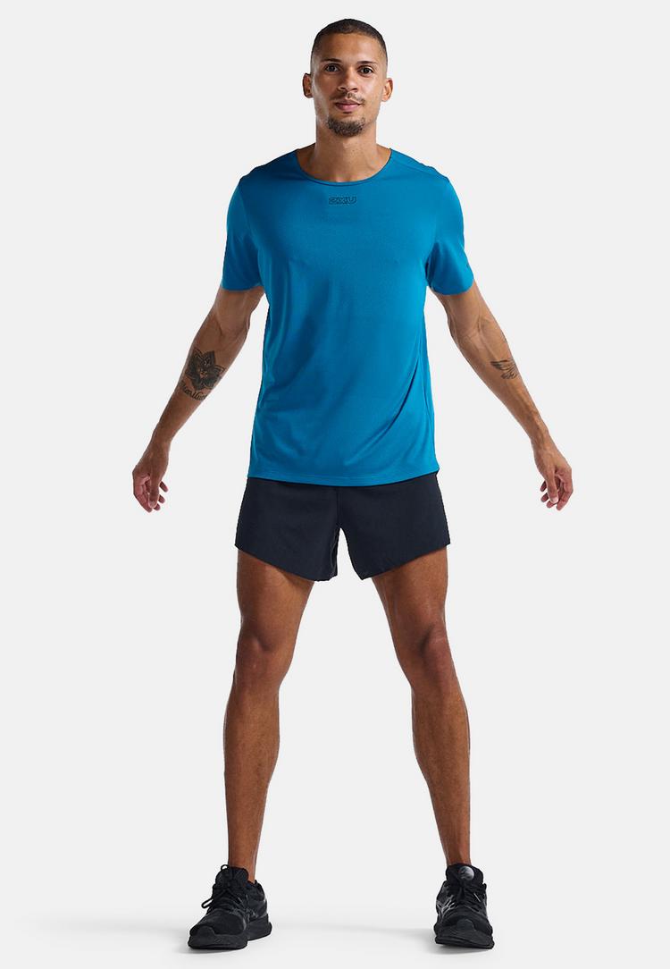 2XU 2XU Light Speed Tech Tee Funktionsshirt Herren - seaport-black reflective - 4 | SportScheck