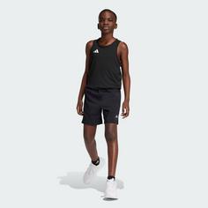 Rückansicht von adidas Woven Kids Running Shorts Funktionsshorts Kinder Black / Reflective Silver