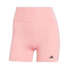 adidas Optime 4-Inch Raw-Cut-Hem Leggings Funktionsshorts Damen Semi Pink Spark