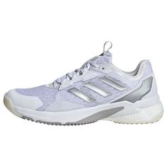 adidas Crazyflight 5 Indoor Schuh Sneaker Damen Cloud White / Silver Metallic / Dash Grey