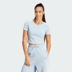 Rückansicht von adidas Essentials 3-Streifen T-Shirt T-Shirt Damen Wonder Blue