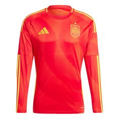 adidas Spanien 24 Long Sleeve Heimtrikot Fußballtrikot Herren Better Scarlet