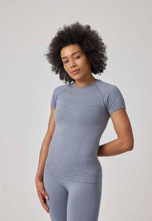 Rückansicht von Snocks Sport Shirt Seamless Damen Funktionsshirt Damen Taubenblau