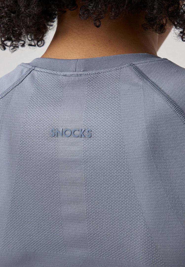 Snocks Snocks Sport Shirt Seamless Damen T-Shirt Damen - Taubenblau - 3 | SportScheck