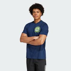 Rückansicht von adidas Racket Sport Rebels Graphic T-Shirt T-Shirt Herren Collegiate Navy