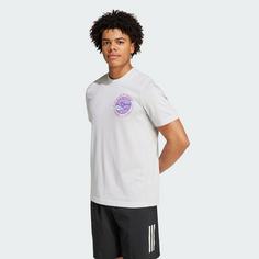 Rückansicht von adidas Racket Sport Rebels Graphic T-Shirt T-Shirt Herren Dash Grey