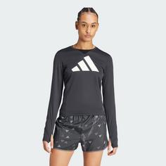 Rückansicht von adidas Run It Longsleeve Funktionsshirt Damen Black