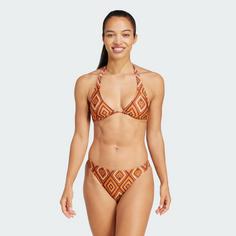 Rückansicht von adidas adidas x FARM RIO Bikini-Set Bikini Set Damen Mystery Brown / Hazy Copper