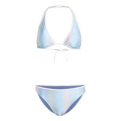 adidas Tiro Neckholder Bikini Bikini Set Damen Glow Blue / White