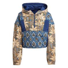 adidas adidas x FARM Rio Premium Trainingsjacke Sweatjacke Damen Night Indigo / Crystal Sand / Bronze Strata