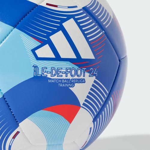 Rückansicht von adidas Île-De-Foot 24 Trainingsball Fußball White / Solar Red / Clear Sky / Royal Blue