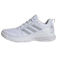 adidas Novaflight 2 Indoor Schuh Sneaker Damen Cloud White / Silver Metallic / Cloud White