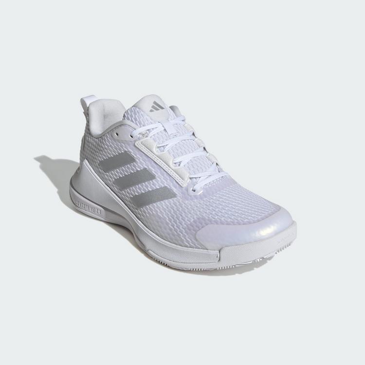 adidas adidas Novaflight 2 Indoor Schuh Hallenschuhe Damen - Cloud White / Silver Metallic / Cloud White - 3 | SportScheck