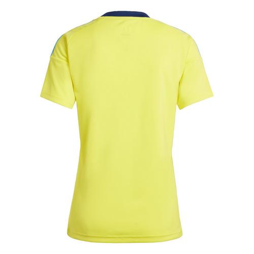 Rückansicht von adidas Schweden 24 Fan-Heimtrikot Fußballtrikot Damen Bright Yellow