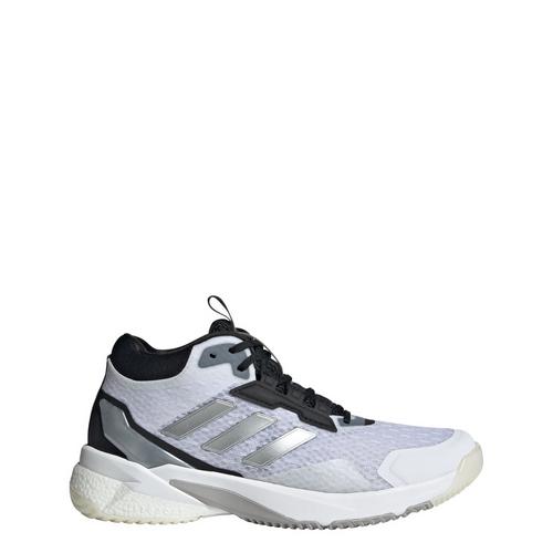 Rückansicht von adidas Crazyflight 5 Mid Indoor Schuh Sneaker Damen Cloud White / Silver Metallic / Core Black