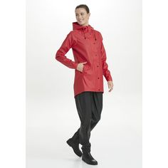 Rückansicht von Weather Report PETRA Regenjacke Damen 4223 Rococco Red