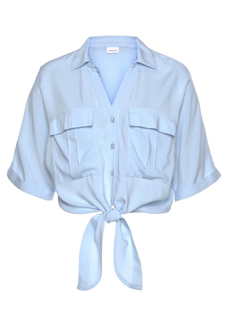 Lascana Lascana Kurzarmbluse Kurzarmbluse Damen - lindgr&uuml;n - 0 | SportScheck