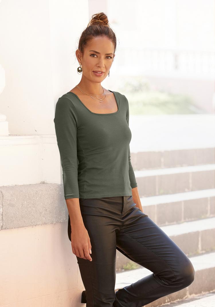 Lascana Lascana Langarmshirt Langarmshirt Damen - schwarz - 1 | SportScheck