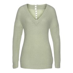 Lascana V-Ausschnitt-Pullover Strickpullover Damen grau-meliert