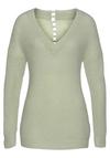 Lascana V-Ausschnitt-Pullover Strickpullover Damen - grau-meliert